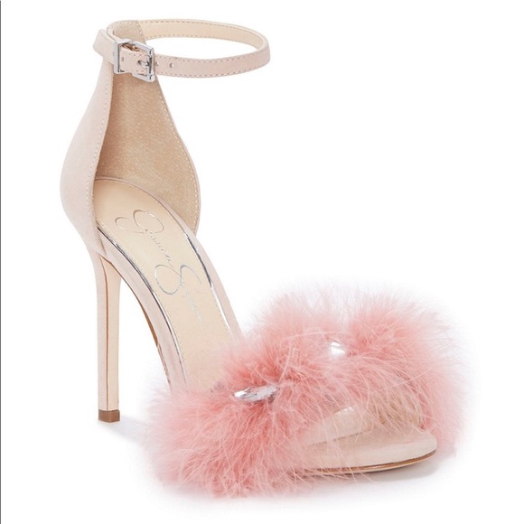 Jessica Simpson Shoes - 🔥NWT JESSICA SIMPSON Pink Feathered Suede Sandals